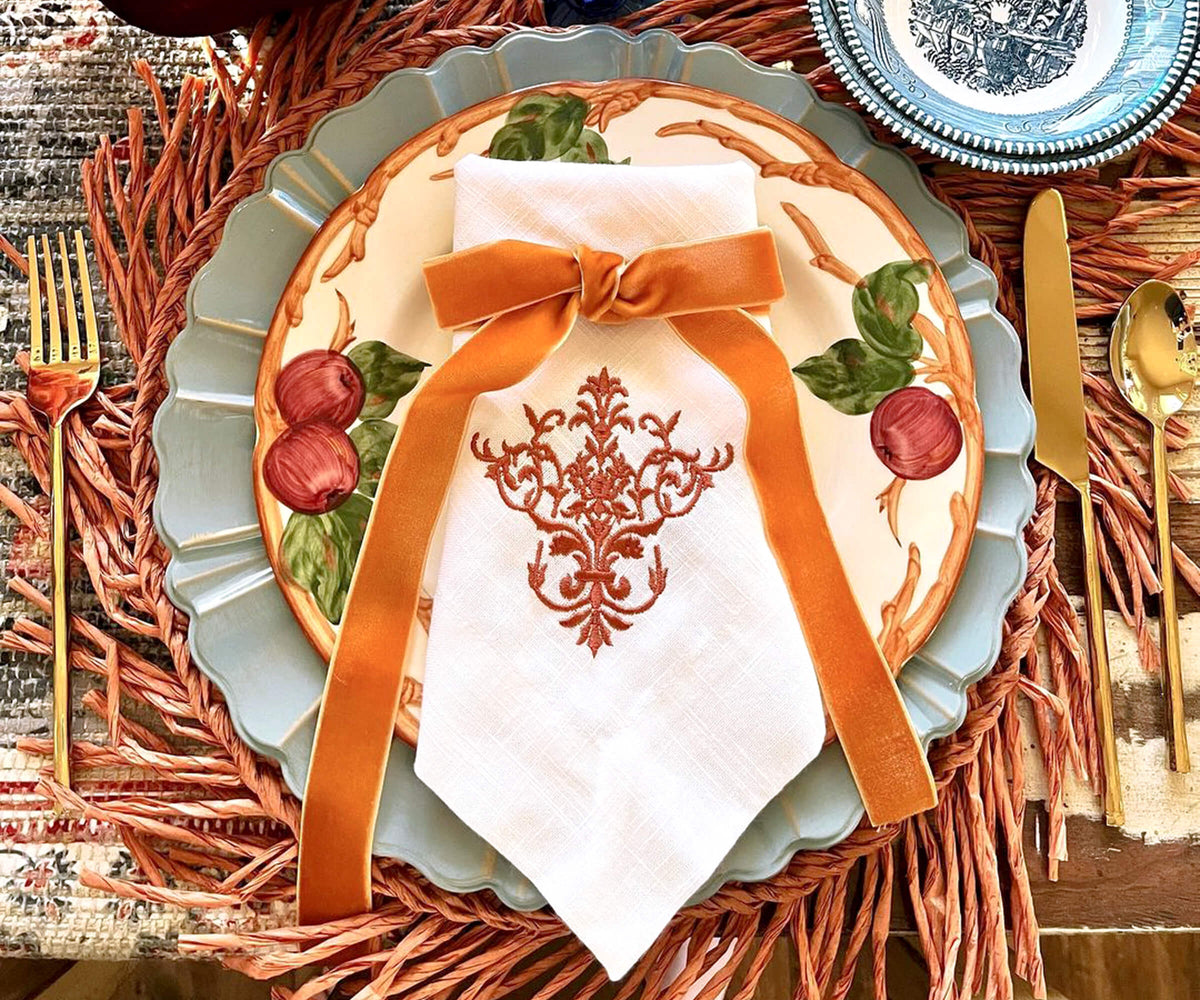 White Wedding Napkins - Victorian Napkins