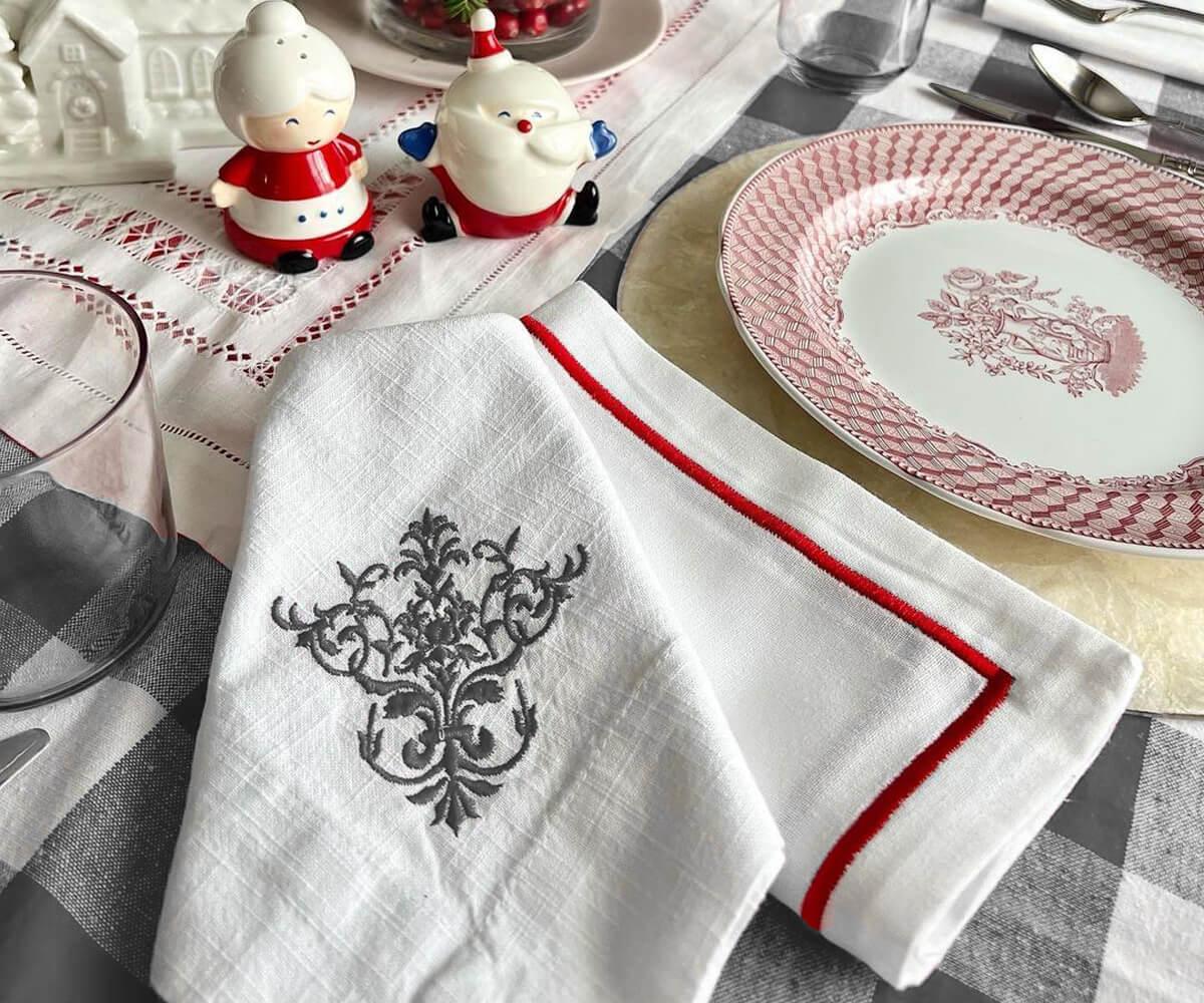 White Napkins - Embroidery Napkins