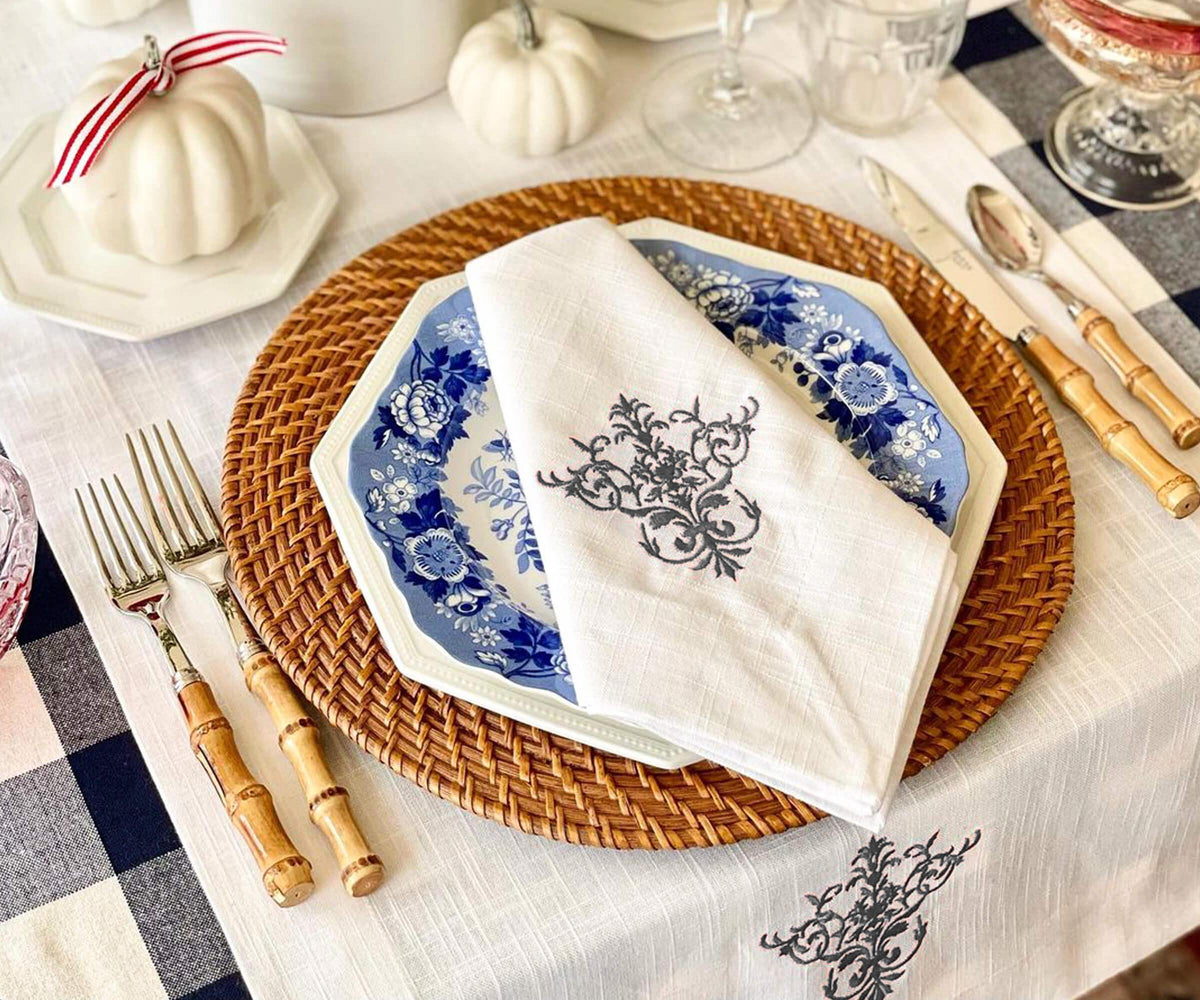 White Napkins - Embroidery Napkins