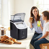 Countertop Ice Maker with External Tank and Self-Cleaning 13 Thickness Levels-Black
