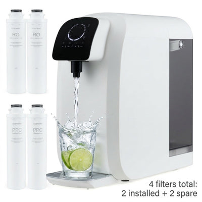 Countertop Reverse Osmosis Water Filtration System with Replacement Filter Bundle