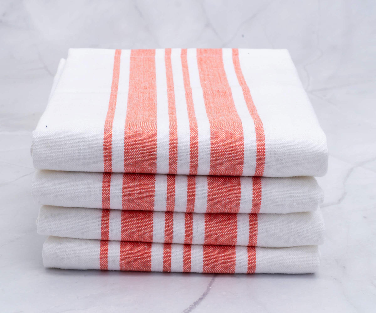 Coral Kitchen Towels Set of 4