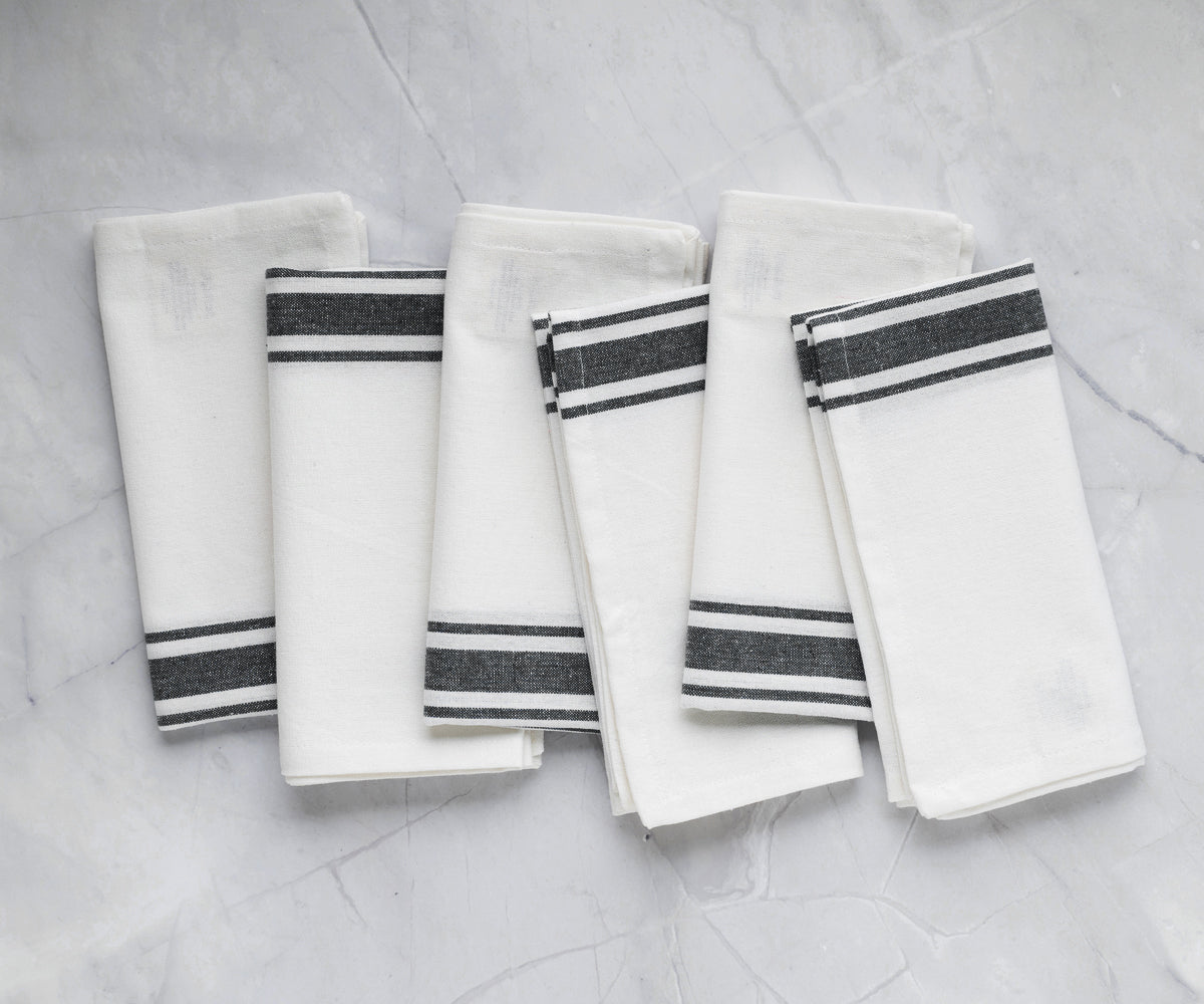 Restaurant Napkins - Set of 6 Bistro Napkins
