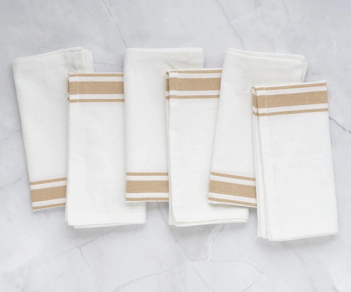 Restaurant Napkins - Set of 6 Bistro Napkins