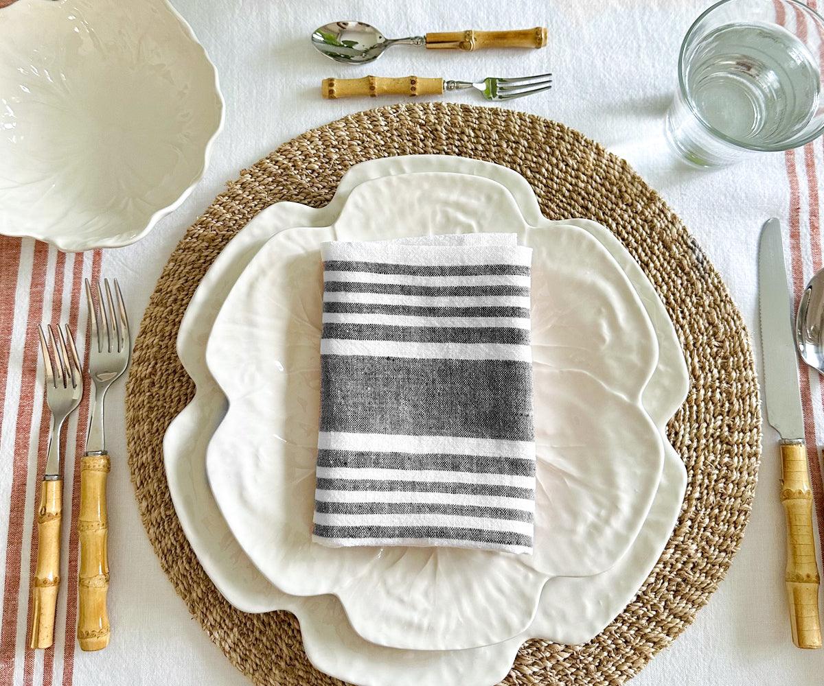 Black Striped Napkins