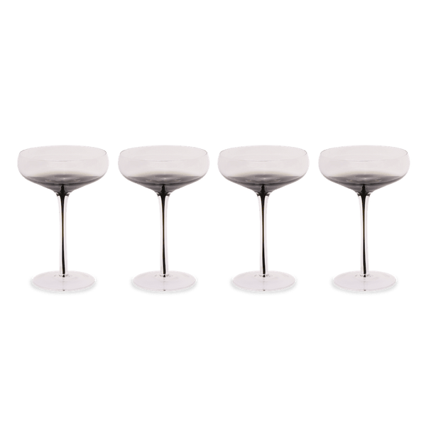 Smoke Stem Coupe Glasses