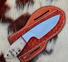Custom Handmade Bull Cutter Knife with Leather Sheath – J2 Steel Blade