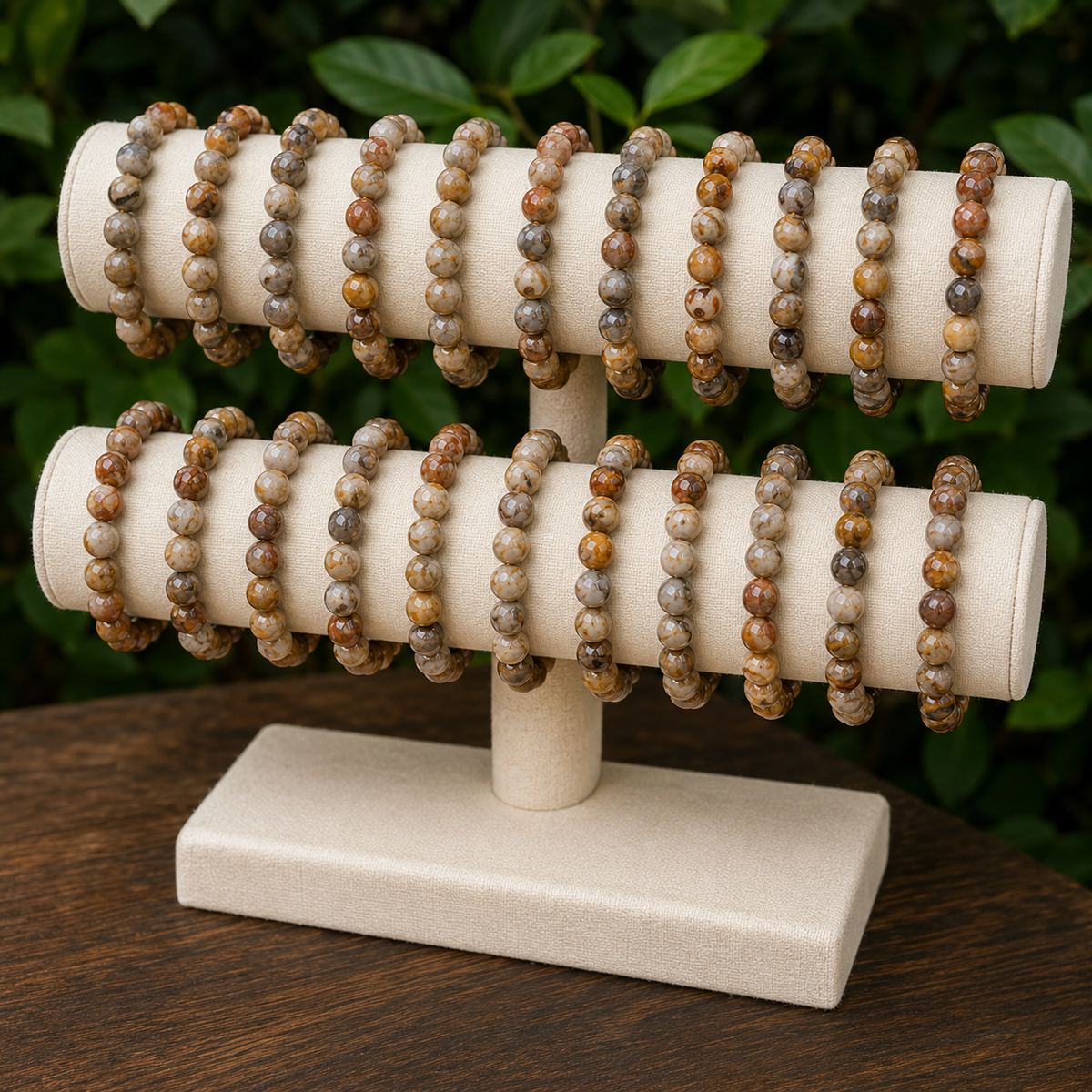 Crazy Lace Agate Bracelet | Orange Agate Bracelet (Purification and Chakra Cleansing)