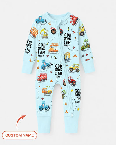 Custom Name God Says I Am Boy Bamboo Convertible Zippy