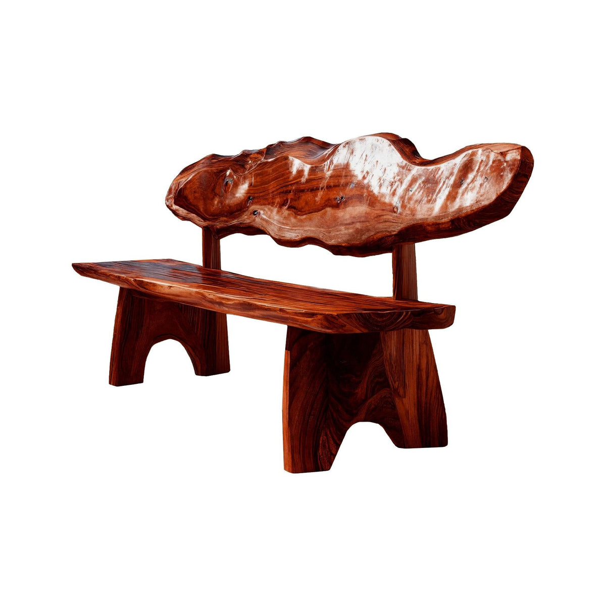 Crestwave Live Edge Solid Wood Outdoor Bench