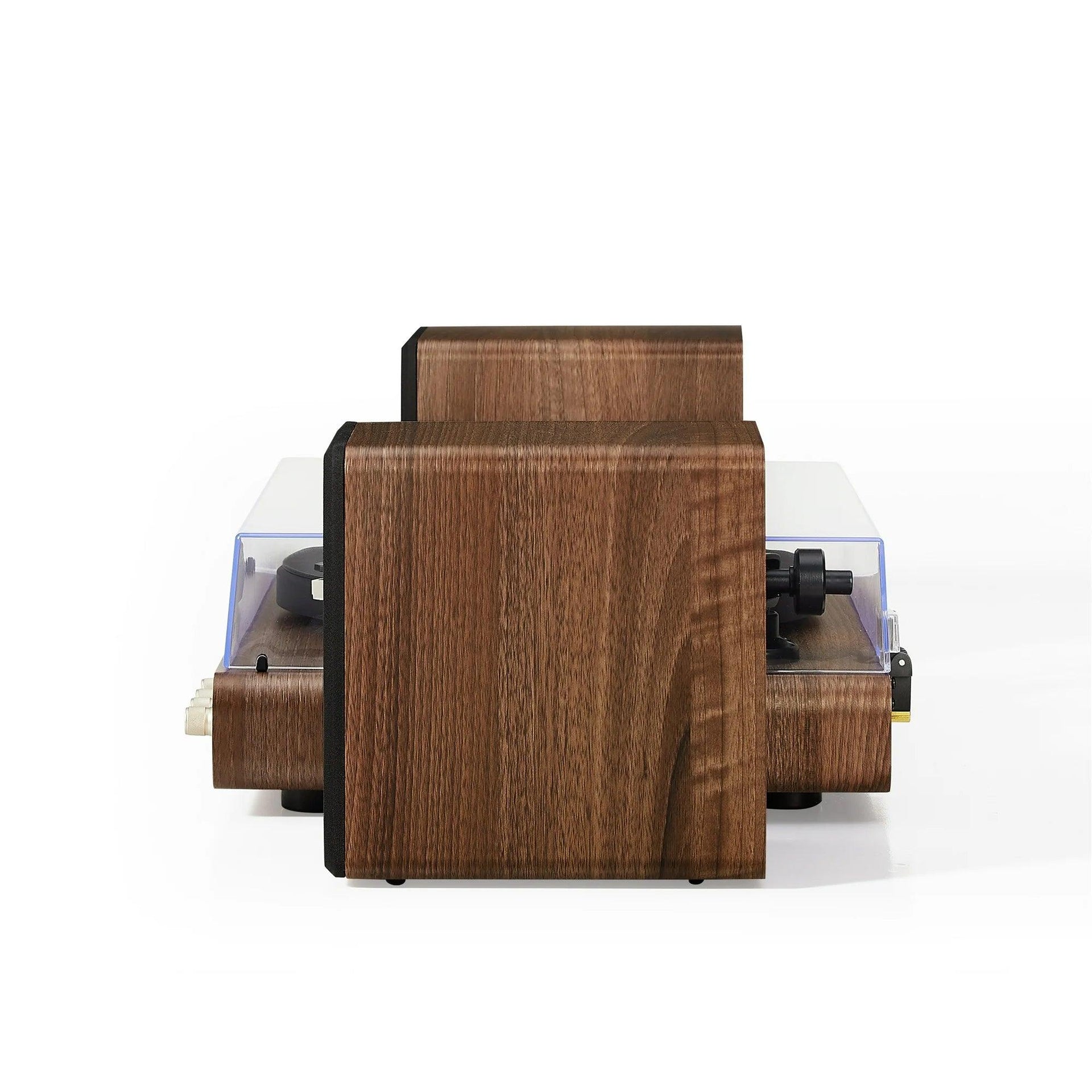Crosley C65 Record Player with Speakers and Wireless Bluetooth - Audio Turntables  (Walnut/Gold)
