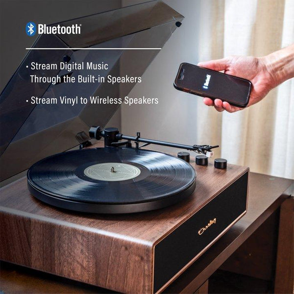 Crosley Stave Record Player - Walnut/Gold
