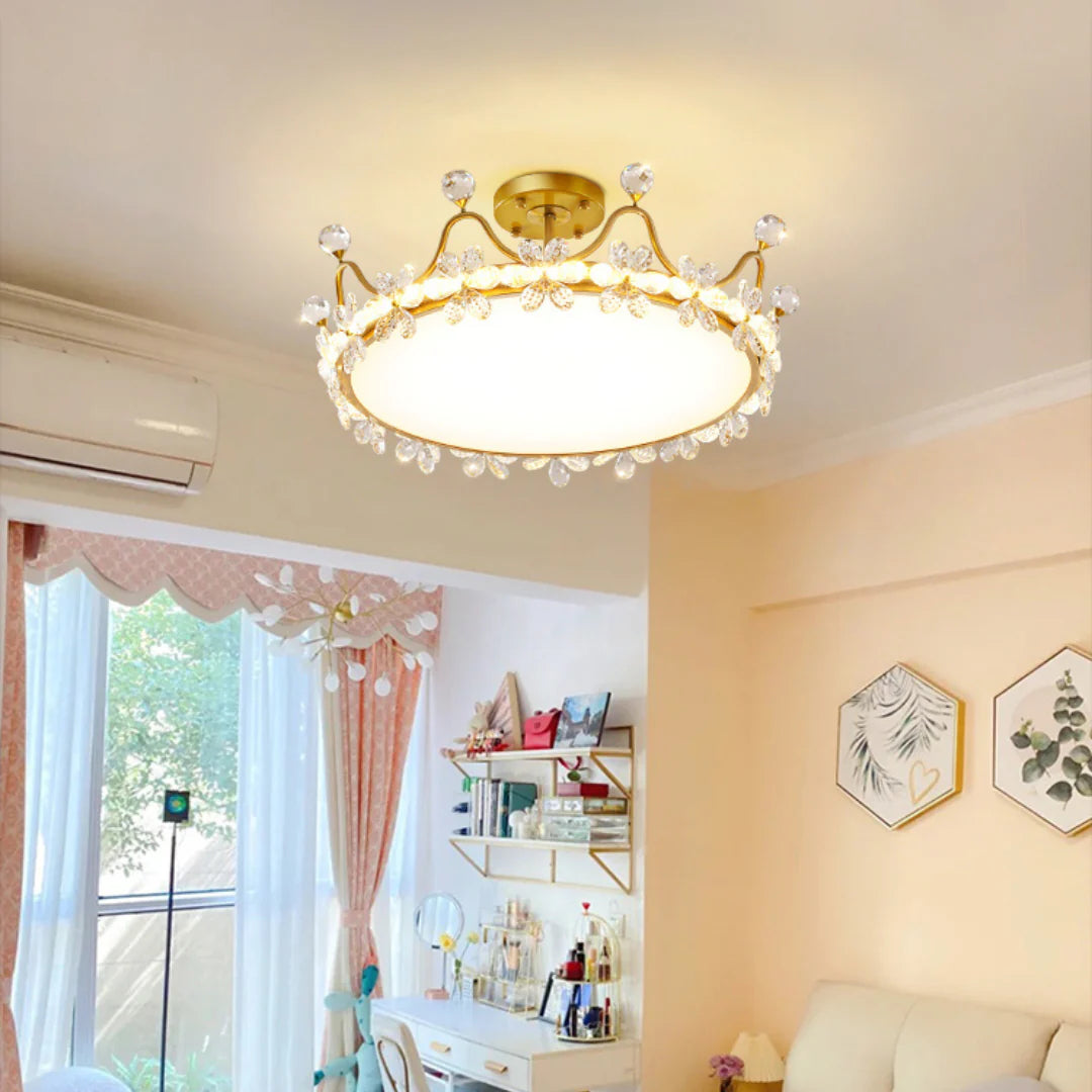 Crystal Crown Simple Ceiling Light