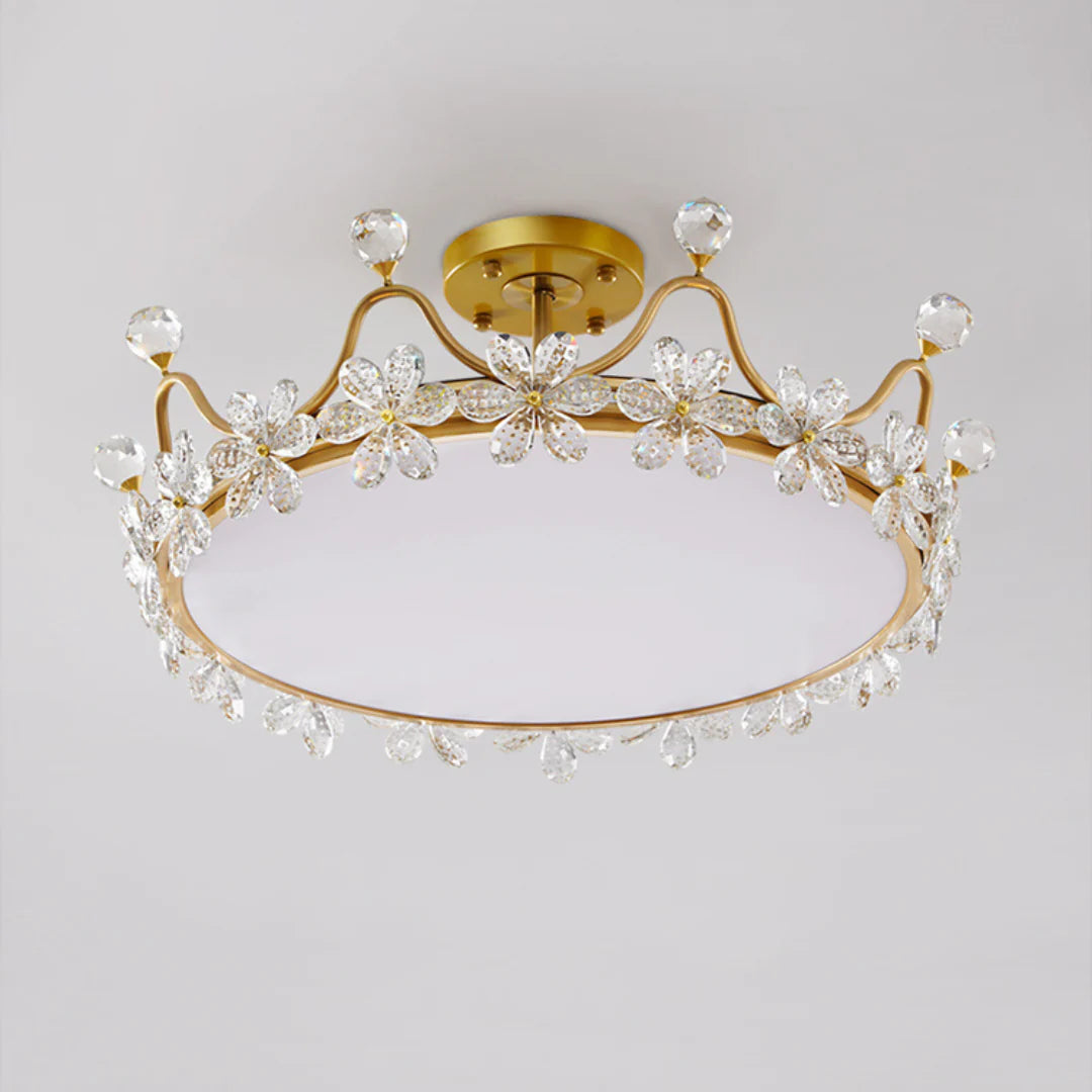 Crystal Crown Simple Ceiling Light