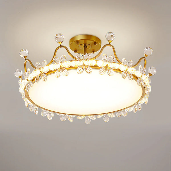 Crystal Crown Simple Ceiling Light
