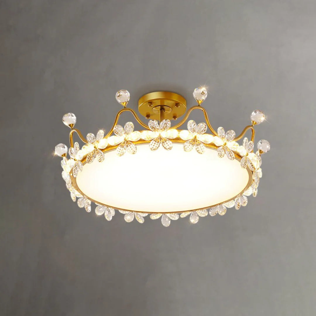 Crystal Crown Simple Ceiling Light