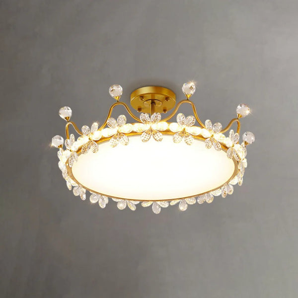 Crystal Crown Simple Ceiling Light