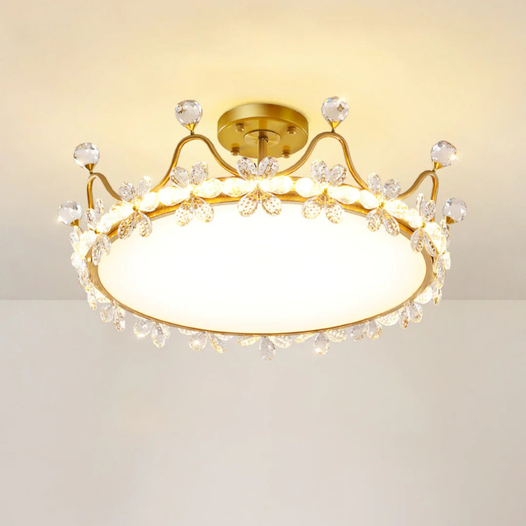 Crystal Crown Simple Ceiling Light