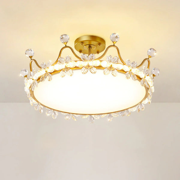 Crystal Crown Simple Ceiling Light