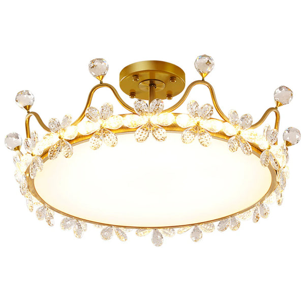 Crystal Crown Simple Ceiling Light