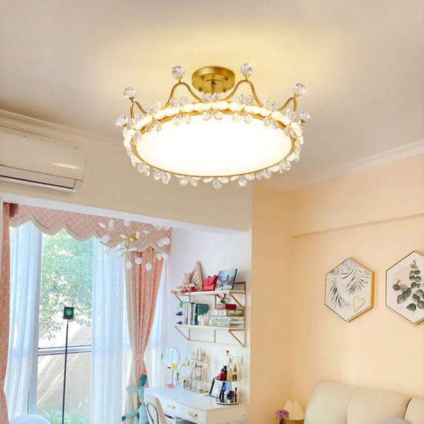Crystal Crown Simple Ceiling Light