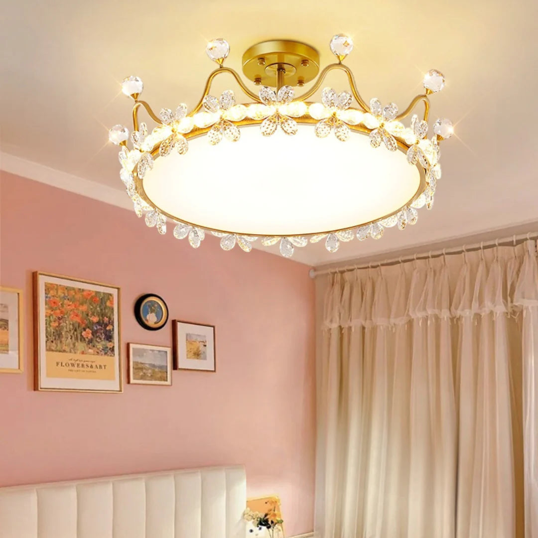 Crystal Crown Simple Ceiling Light