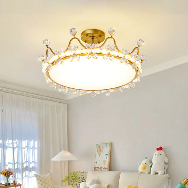 Crystal Crown Simple Ceiling Light