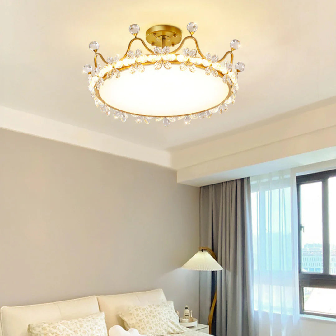 Crystal Crown Simple Ceiling Light
