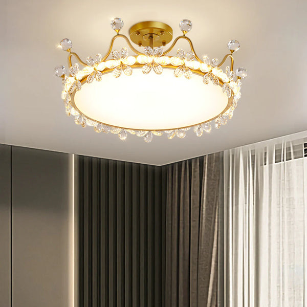 Crystal Crown Simple Ceiling Light