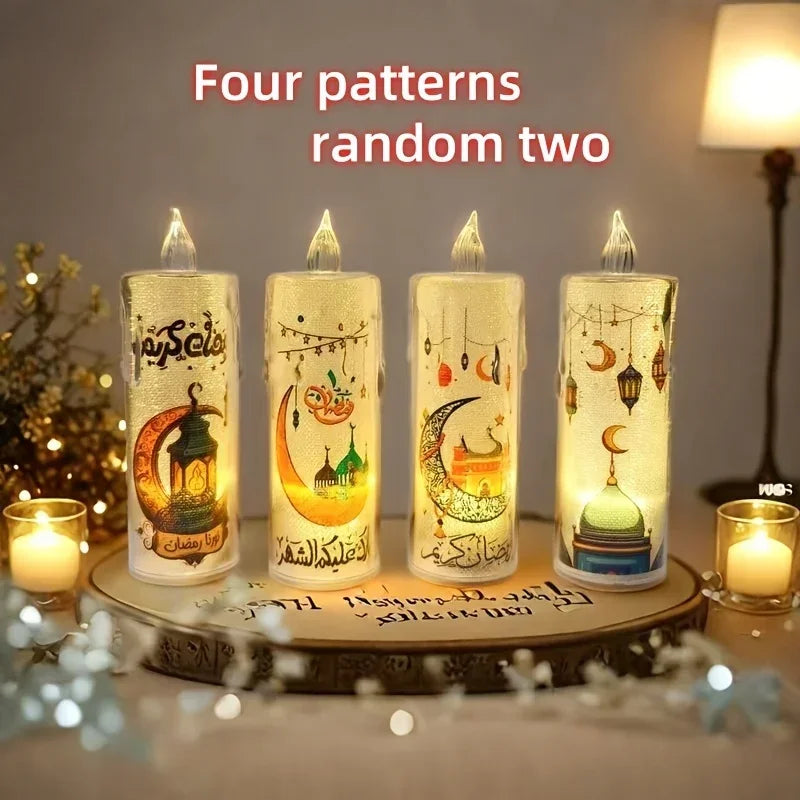 Crystal Electronic Candle Lights - Battery-Powered LED
