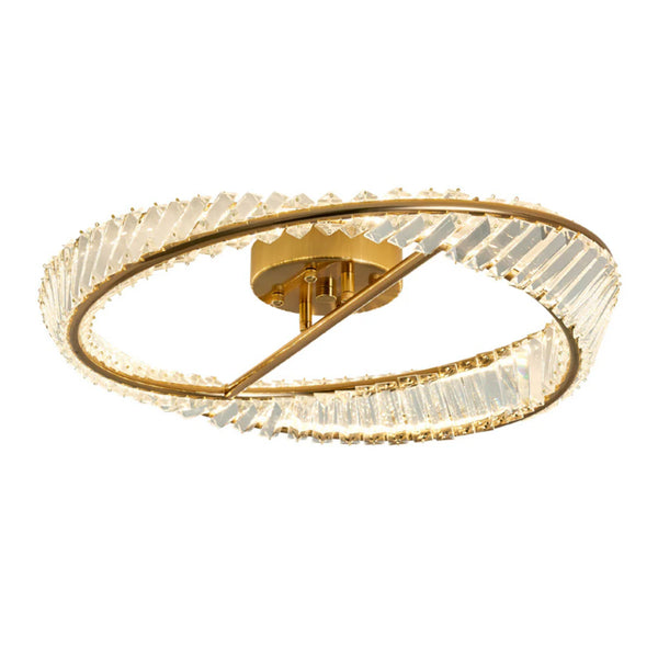 Wave Circular Crystal Ceiling Lamp