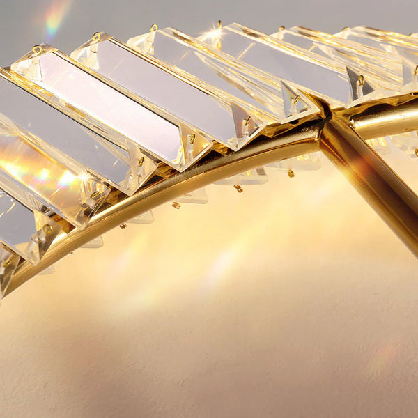 Wave Circular Crystal Ceiling Lamp