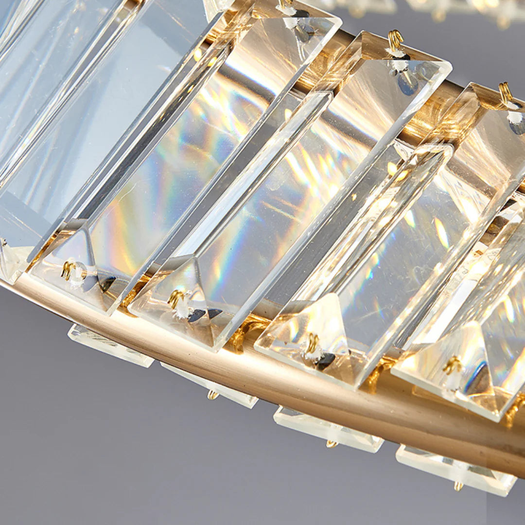 Wave Circular Crystal Ceiling Lamp