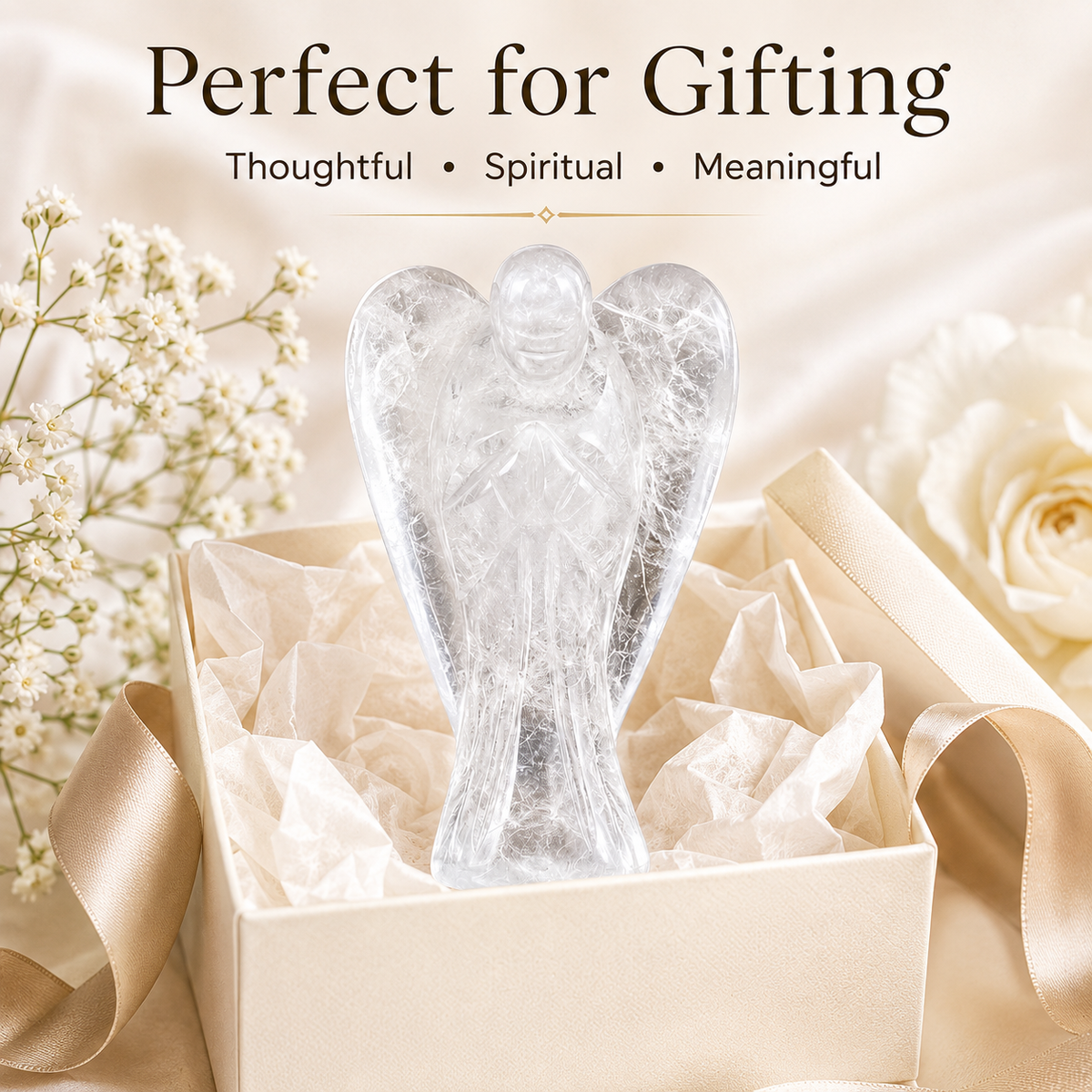 Crystal Quartz Angel Pocket Guardian