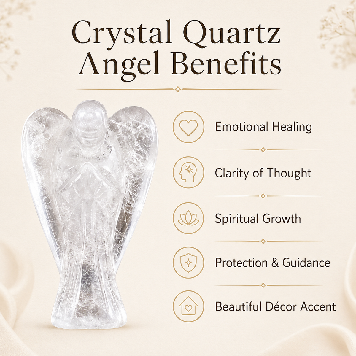 Crystal Quartz Angel Pocket Guardian