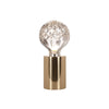 Crystal Bulb Table Lamp 3.5″ - 9 x 20cm / 3.5 x 7.9" / Brass / US Plug