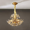 Crystal Flower Chandelier - 6 Heads 45 x 30cm / 17.7 x 11.8" / Brass+Clear