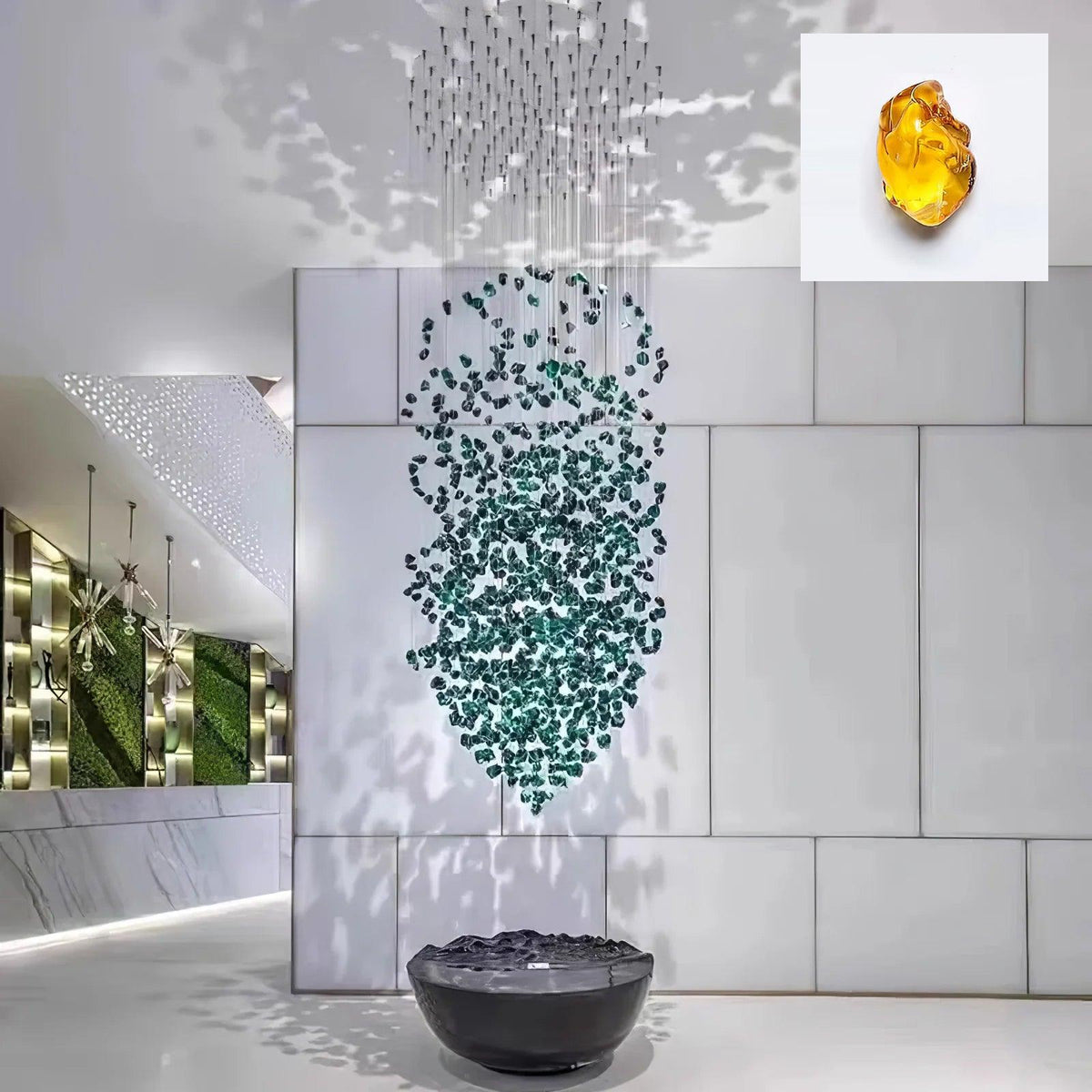 DIY Crystal Stone Chandeliers