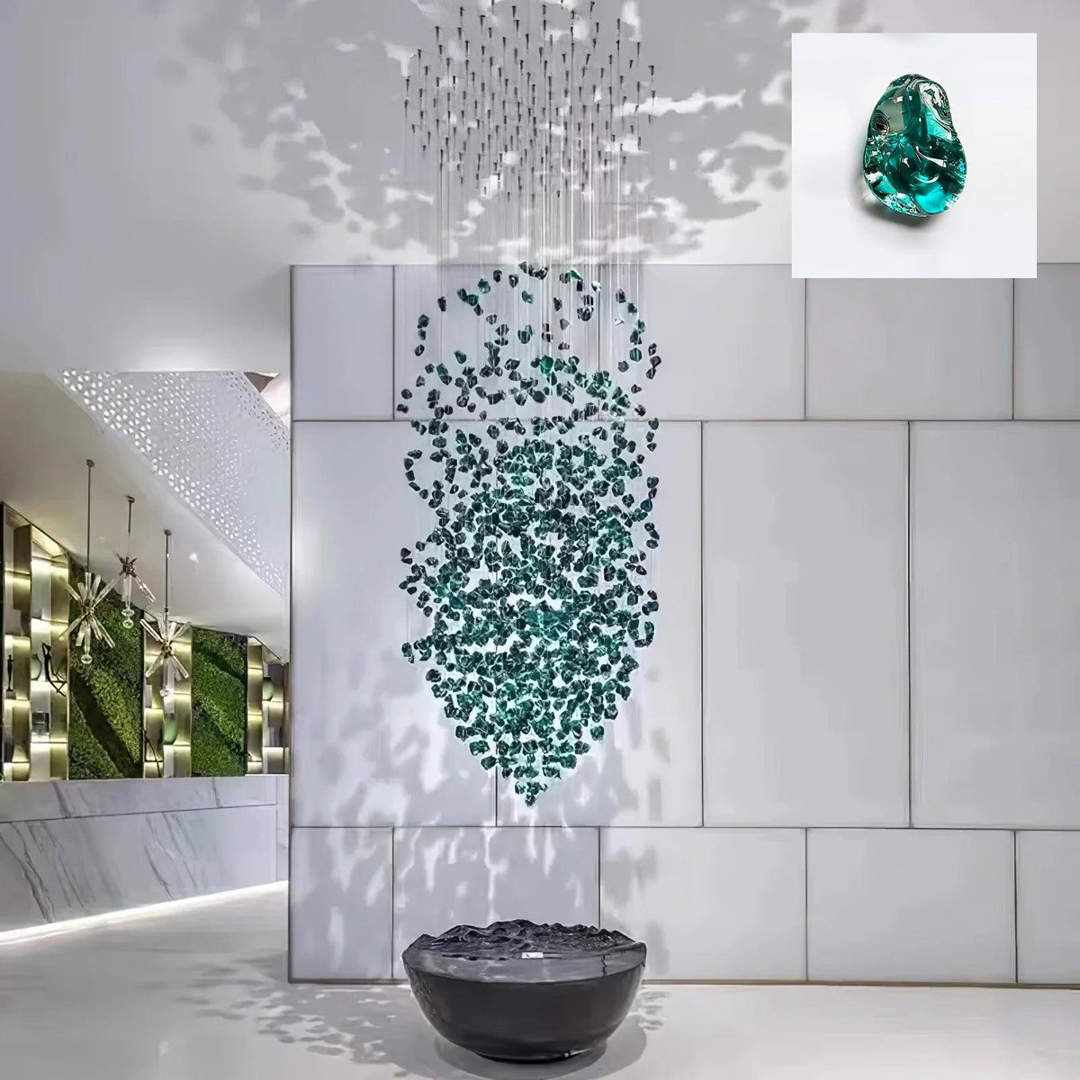 DIY Crystal Stone Chandeliers