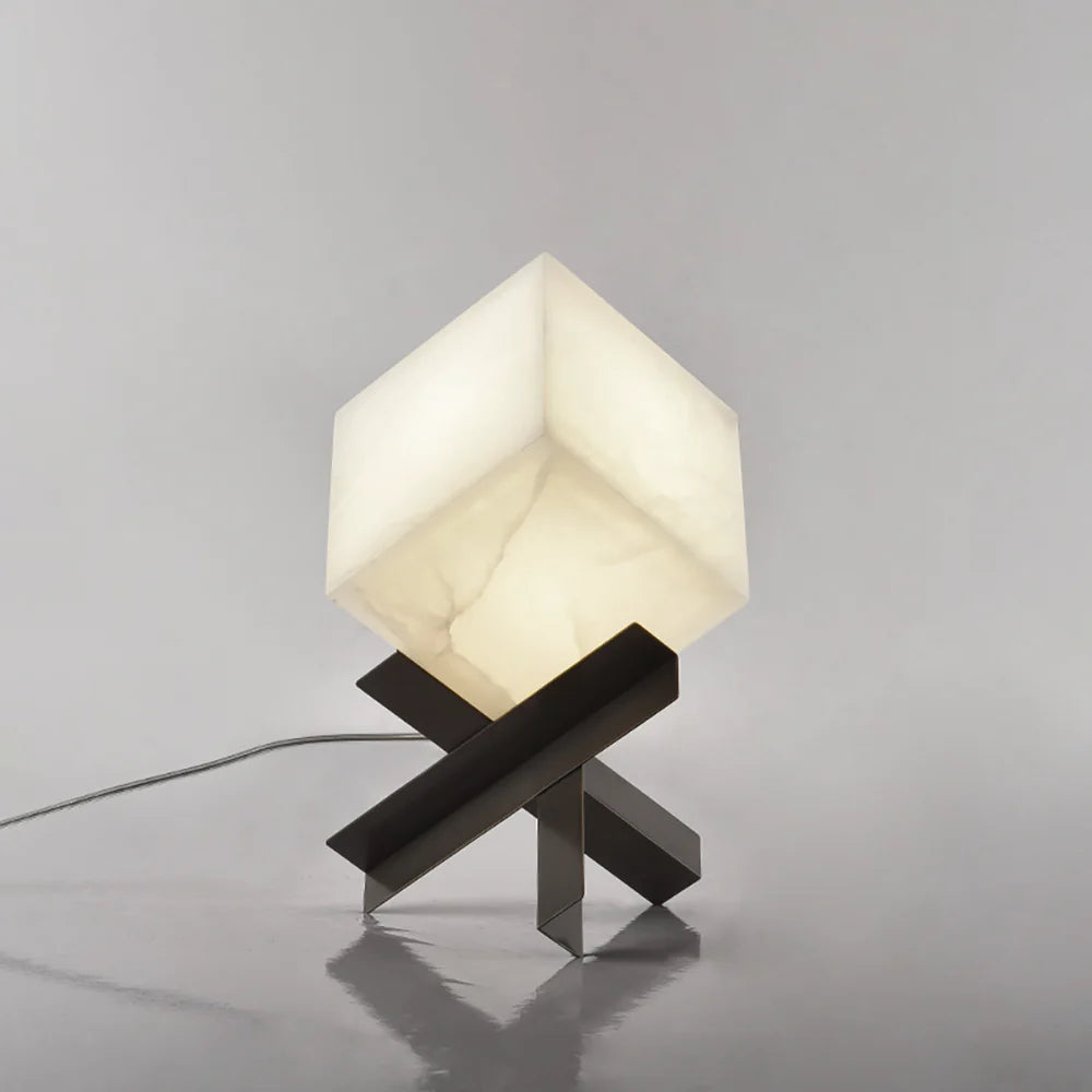 Cube Marble Table Lamp