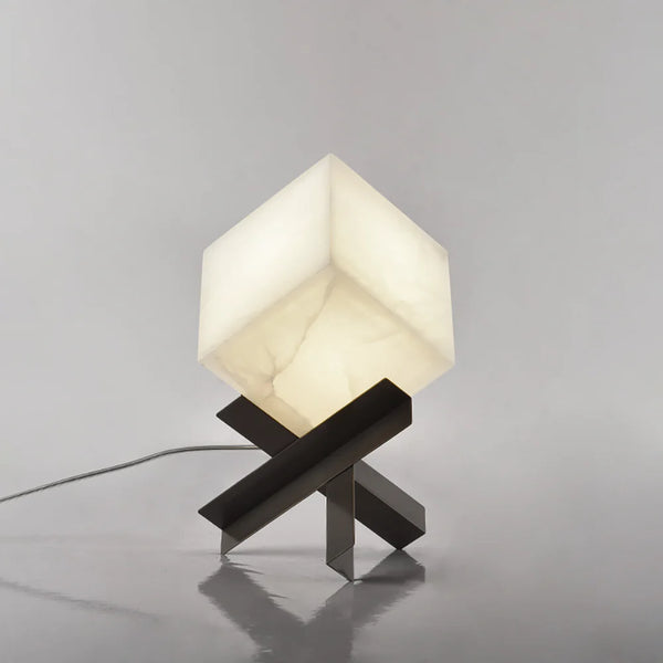 Cube Marble Table Lamp
