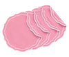 Pink Scalloped Placemats - 15" / Set of 4
