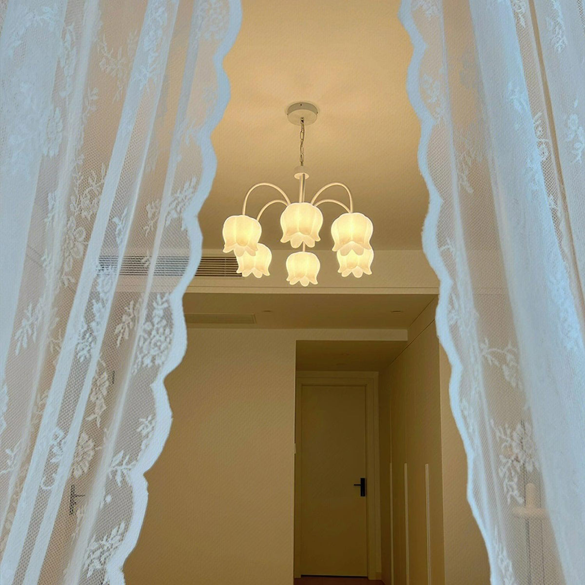 Curved Arm Bell Chandelier
