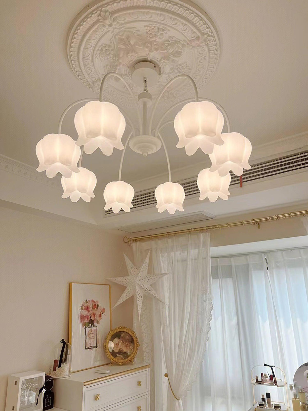 Curved Arm Bell Chandelier