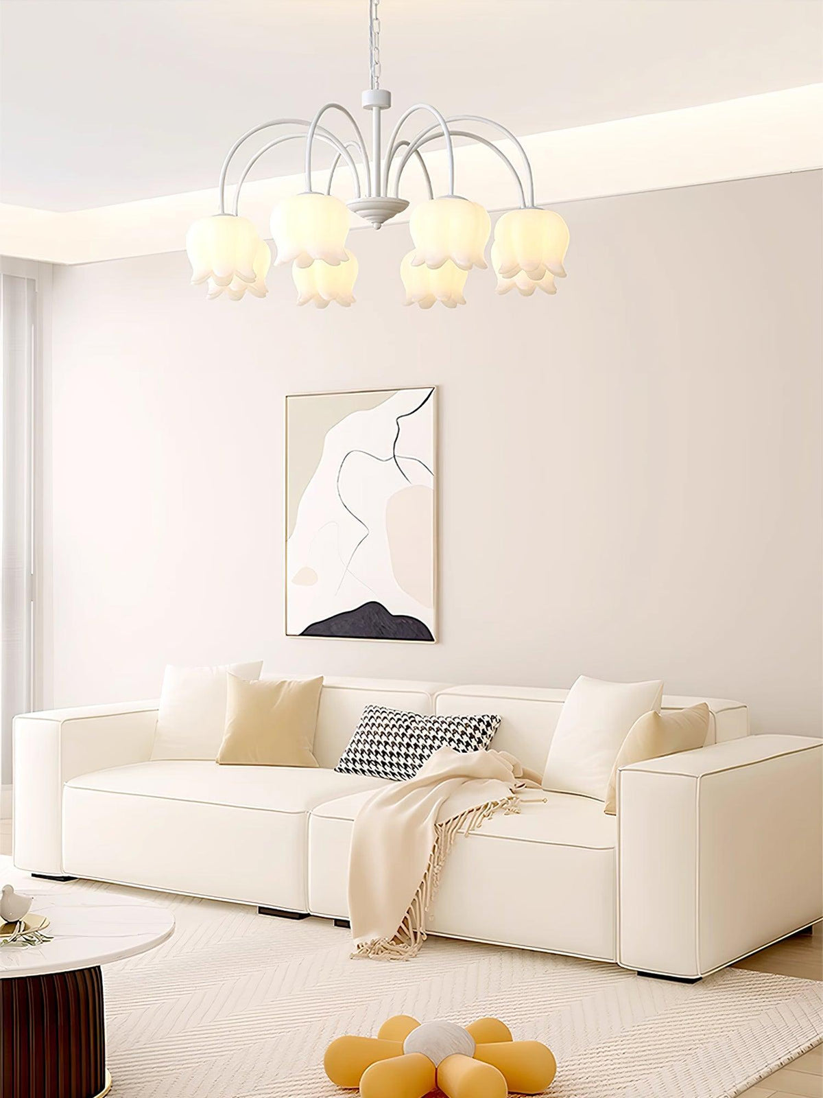 Curved Arm Bell Chandelier