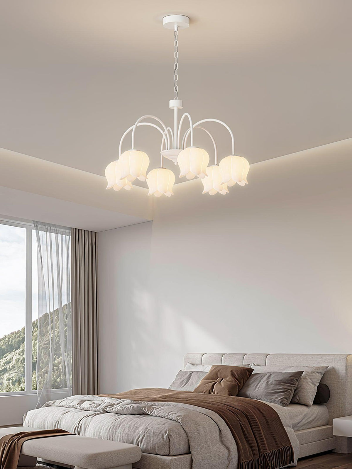 Curved Arm Bell Chandelier