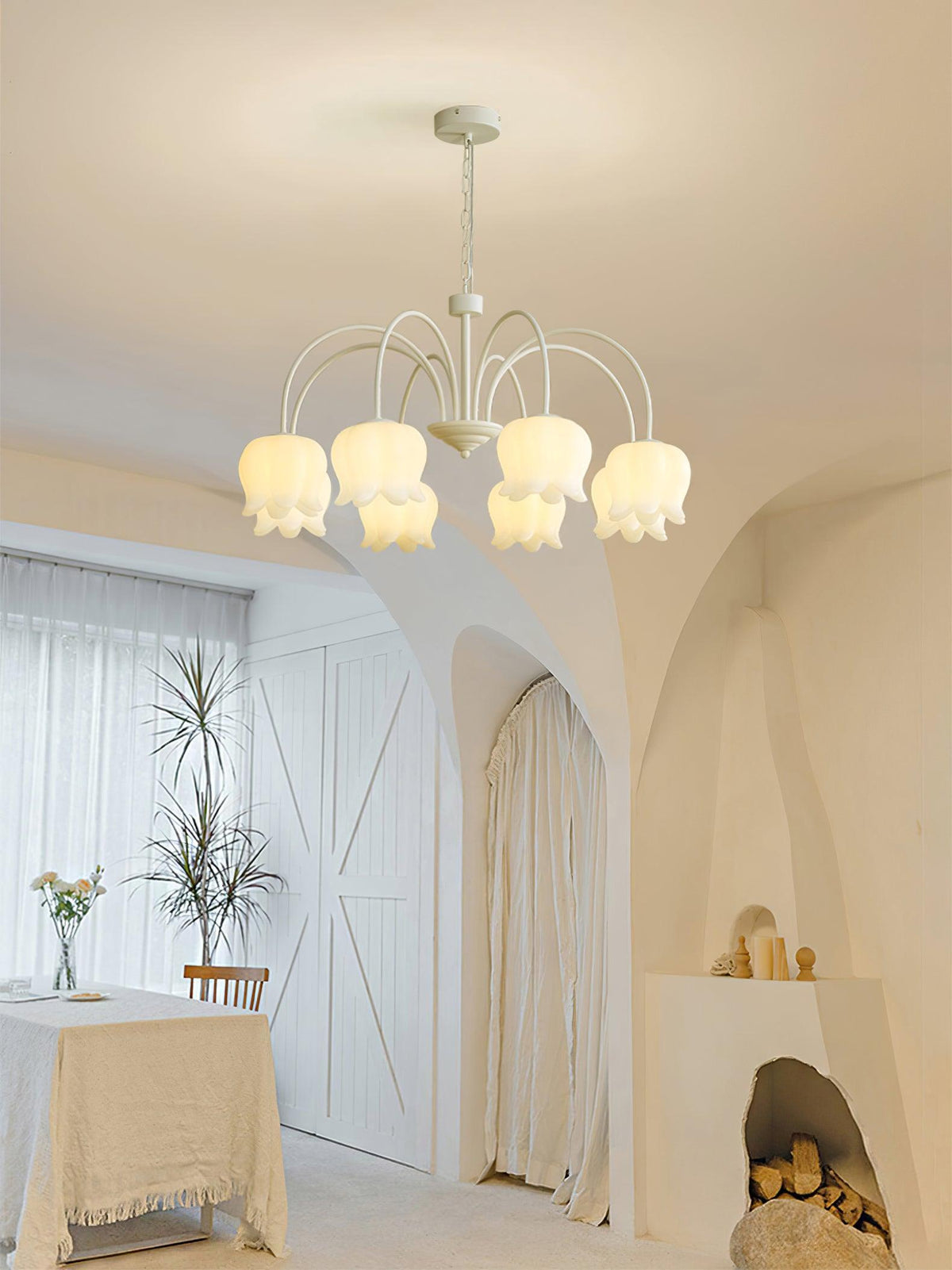 Curved Arm Bell Chandelier