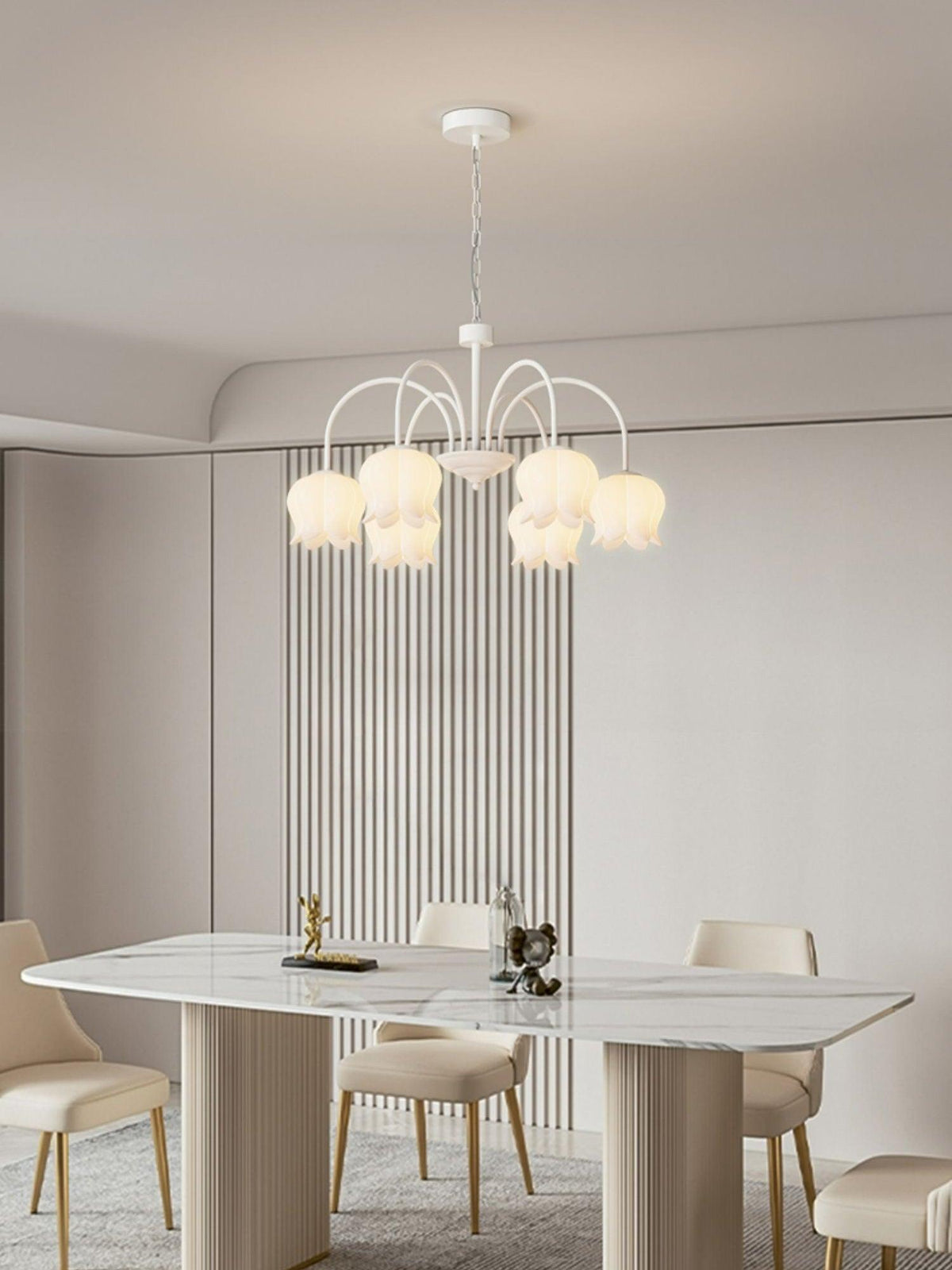Curved Arm Bell Chandelier
