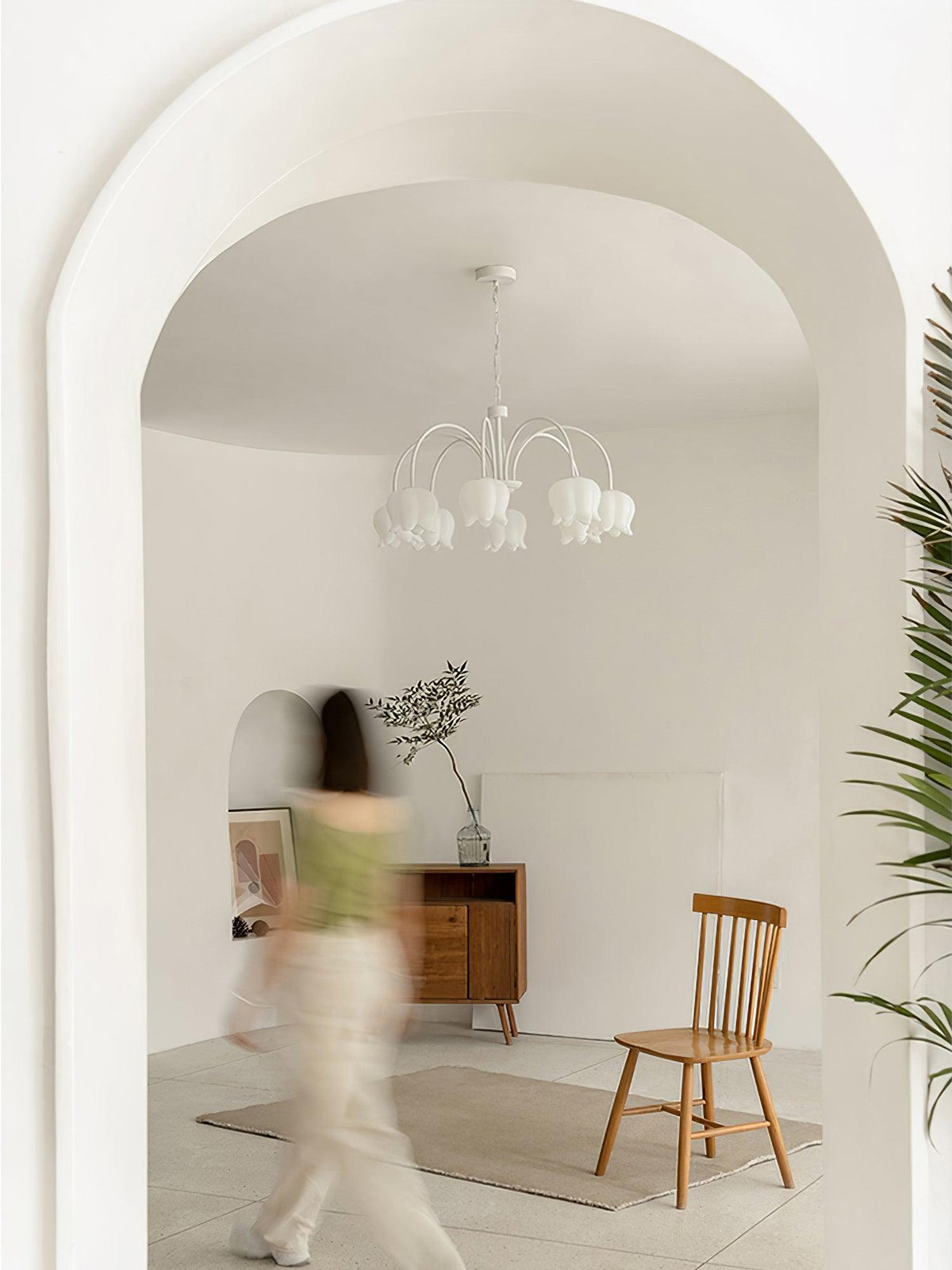 Curved Arm Bell Chandelier