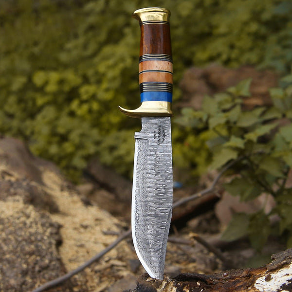 Skywalker Custom Hunting Knife with Bone & Wood Composite Handle Shokunin USA